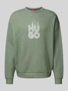 HUGO Sweatshirt mit Label-Print Modell 'Dinkam' in Mint, Größe M