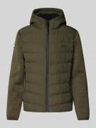 Superdry Steppjacke mit Kapuze und Reißverschlusstaschen in Khaki, Grö...