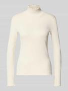 Marc Cain Longsleeve mit Stehkragen in Ecru, Größe 38