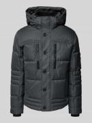 Tom Tailor Regular Fit Steppjacke mit abnehmbarer Kapuze in Anthrazit,...