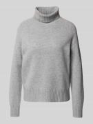 Fynch-Hatton Rollkragenpullover mit gerippten Abschlüssen in Hellgrau ...