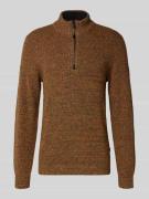 camel active Slim Fit Troyer mit Reißverschluss Modell 'Mouline' in Or...