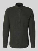 Lindbergh Slim Fit Freizeithemd mit Brusttasche Modell 'Brushed' in Ol...