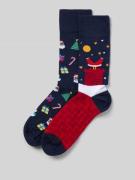 Christian Berg Men Socken mit geripptem Abschluss in Marine, Größe 39/...