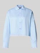 Rich & Royal Cropped Hemdbluse in Layering-Optik in Hellblau, Größe 36