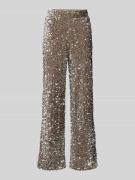 Pieces Weite Hose mit Paillettenbesatz Modell 'KAM' in Anthrazit, Größ...