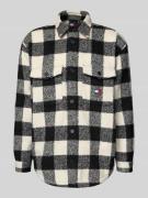 Tommy Jeans Regular Fit Hemdjacke mit Karomuster in Black, Größe L