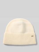 BOSS Mütze aus Kaschmir Modell 'LONESTA' in Offwhite, Größe 1