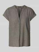 OPUS Blusenshirt mit V-Ausschnitt Modell 'Famita' in Oliv, Größe 36