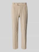 Zuitable Cordhose mit Bügelfalten und Gesäßtaschen in Beige, Größe 50
