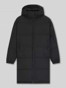 Hugo Blue Relaxed Fit Steppmantel mit abnehmbarer Kapuze in Black, Grö...