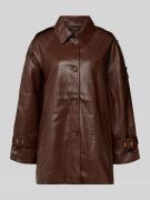 LeGer by Lena Gercke Jacke in Leder-Optik mit Ärmelriegeln Modell 'Din...