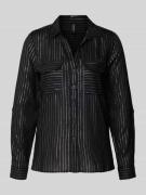 Vero Moda Regular Fit Hemdbluse aus Viskose-Mix Modell 'BUMPY' in Blac...