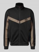 HUGO Relaxed Fit Sweatjacke mit Baumwoll-Anteil Modell 'DARTI' in Blac...
