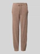 Jake*s Casual Jogpants mit elastischem Bund in Taupe, Größe L