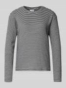 Jake*s Casual Pyjama-Oberteil mit geripptem Rundhalsausschnitt in Dunk...