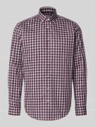 Jake*s Regular Fit Businesshemd aus Baumwolle in Dunkelrot, Größe 37/3...