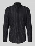 Jake*s Slim Fit Business-Hemd mit Kentkragen in Black, Größe 37/38