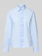 Christian Berg Woman Regular Fit Bluse mit Rüschen in Blau, Größe 36