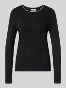Christian Berg Woman Strickpullover mit gerippten Abschlüssen in Black...