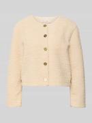 Christian Berg Woman Sweatjacke aus Teddyfell in Ecru, Größe L