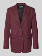 Jake*s Collection Blazer mit Reverskragen in Aubergine, Größe 32