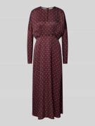 Jake*s Collection Maxikleid mit Schlüsselloch-Ausschnitt in Aubergine,...