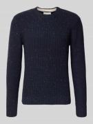 Tom Tailor Regular Fit Strickpullover aus Baumwoll-Mix in Marine, Größ...