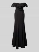 TROYDEN COLLECTION Abendkleid im Off-Shoulder-Look in Black, Größe 32