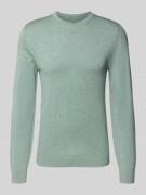 MCNEAL Strickpullover mit gerippten Abschlüssen in Mint Melange, Größe...