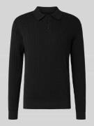 MCNEAL Strickpullover mit Polokragen in Schoko Melange, Größe L