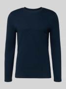 MCNEAL Longsleeve mit Strukturmuster und Rundhalsausschnitt in Dunkelb...