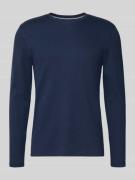 Christian Berg Men Longsleeve mit Strukturmuster und Rundhalsausschnit...