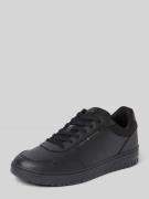 Tommy Hilfiger Low Top Sneaker aus Leder-Mix in Black, Größe 40