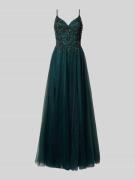 Luxuar Abendkleid mit Herz-Ausschnitt in Dunkelgruen, Größe 34