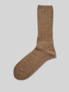Falke Socken mit geripptem Abschluss Modell 'Nelson' in Sand Melange, ...