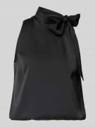 Neo Noir Blusentop aus Satin Modell 'Veda' in Black, Größe 42
