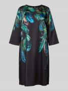Marc Cain Relaxed Fit Kleid mit Foto-Print in Dunkelgruen, Größe 34