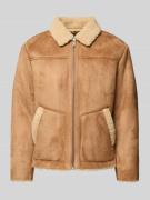 REVIEW Jacke mit Reißverschluss in Mittelbraun, Größe L