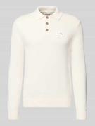 Tommy Jeans Slim Fit Strickpullover aus reiner Baumwolle in Offwhite, ...