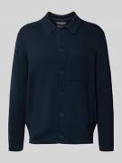 Marc O'Polo Regular Fit Strickjacke aus reiner Baumwolle in Marine, Gr...