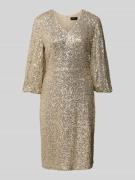 s.Oliver BLACK LABEL Tailliertes Cocktailkleid mit Paillettenbesatz in...