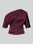 Swing Blusenshirt mit Raffungen in Dunkelrot, Größe 36