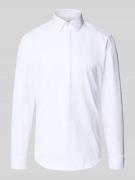 Jake*s Slim Fit Businesshemd aus Baumwolle in Weiss, Größe 37/38