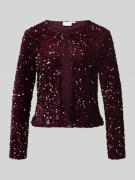 Vila Jacke mit Paillettenbesatz Modell 'FAITH' in Pflaume, Größe S