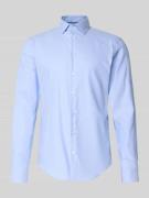 Jake*s Slim Fit Business Hemd aus Baumwolle mit Kentkragen in Bleu, Gr...