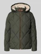Lauren Ralph Lauren Steppjacke mit Reißverschluss in Oliv, Größe M