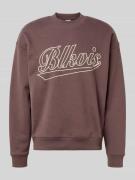BLKVIS Regular Fit Sweatshirt mit Logo-Print Modell 'Source' in Pflaum...
