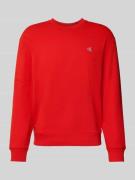 Calvin Klein Jeans Sweatshirt aus reiner Baumwolle in Rot, Größe M