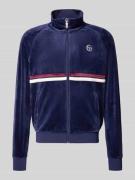 SERGIO TACCHINI Sweatjacke mit Stehkragen Modell 'DALLAS' in Marine, G...